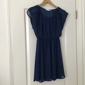 (Like New) Lush Blue Cap Sleeve Dress